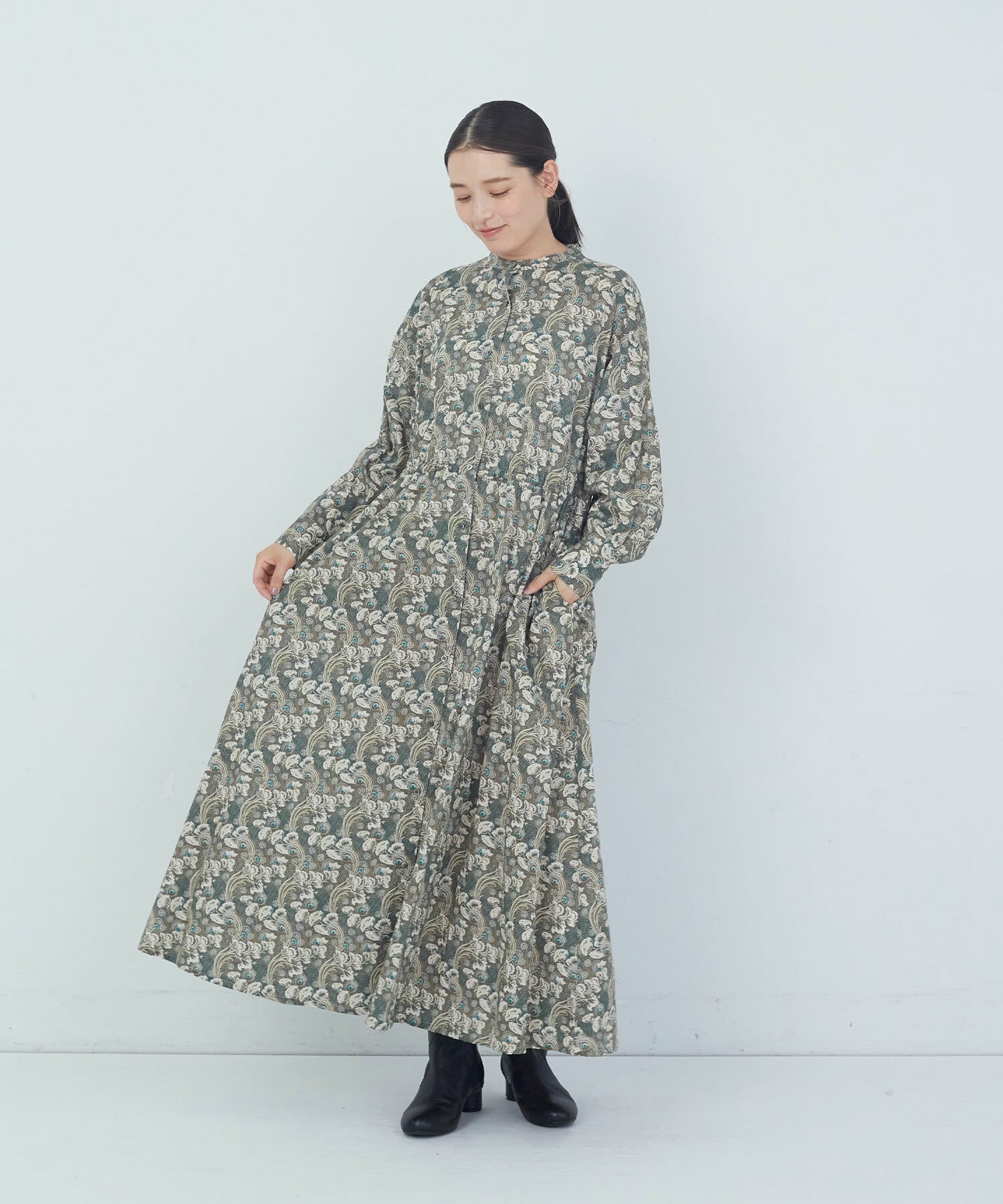 【ADIEU TRISTESSE】｜2BUY10%OFF・3BUY20%OFF｜【11月ベストセラーブランド内5位】リバティプリントワンピース 詳細画像 ベージュ系その他 8