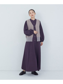 【ADIEU TRISTESSE】レーヨンナイロンワンピース 詳細画像 チャコールグレー 4