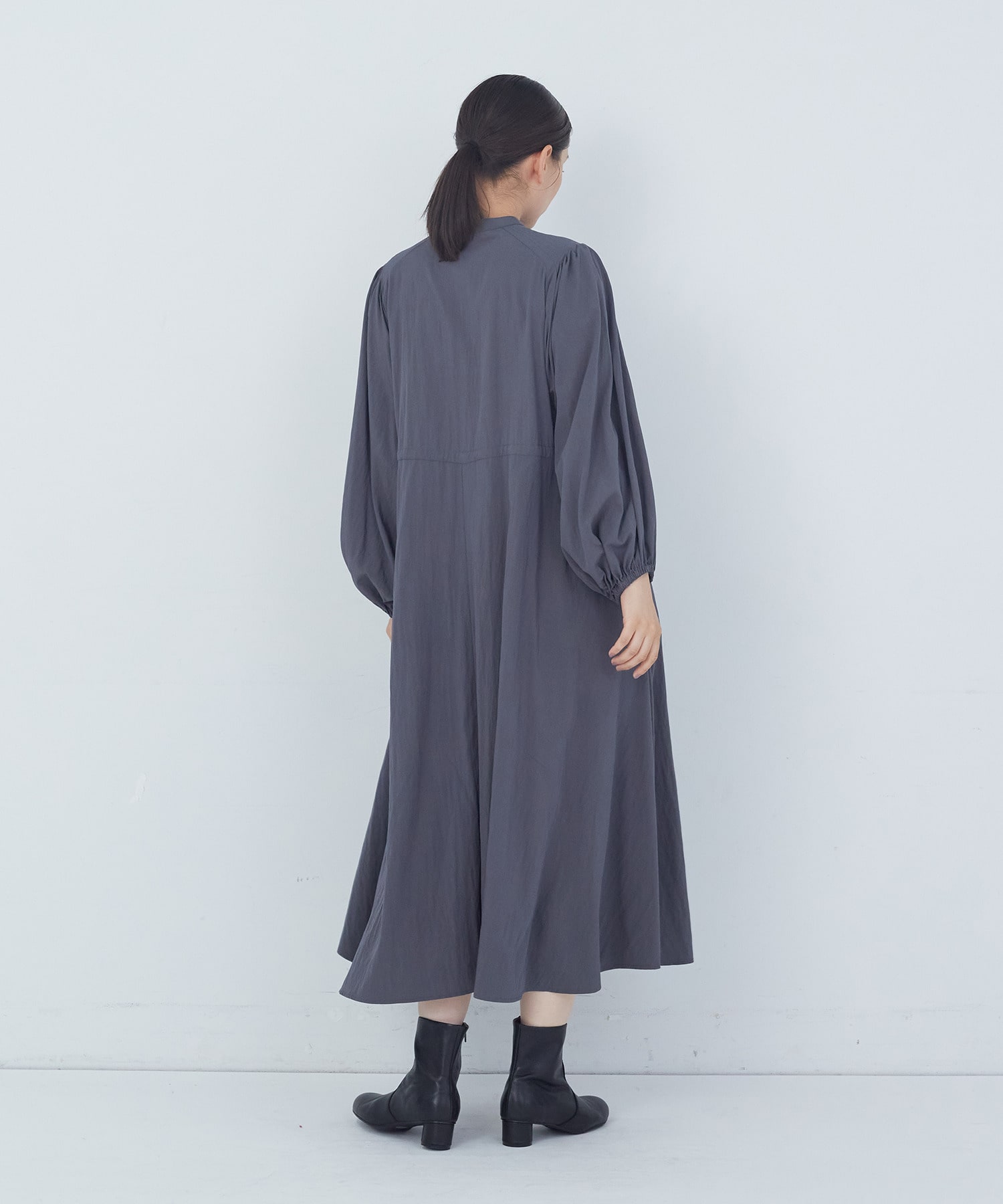 【ADIEU TRISTESSE】レーヨンナイロンワンピース 詳細画像 チャコールグレー 10