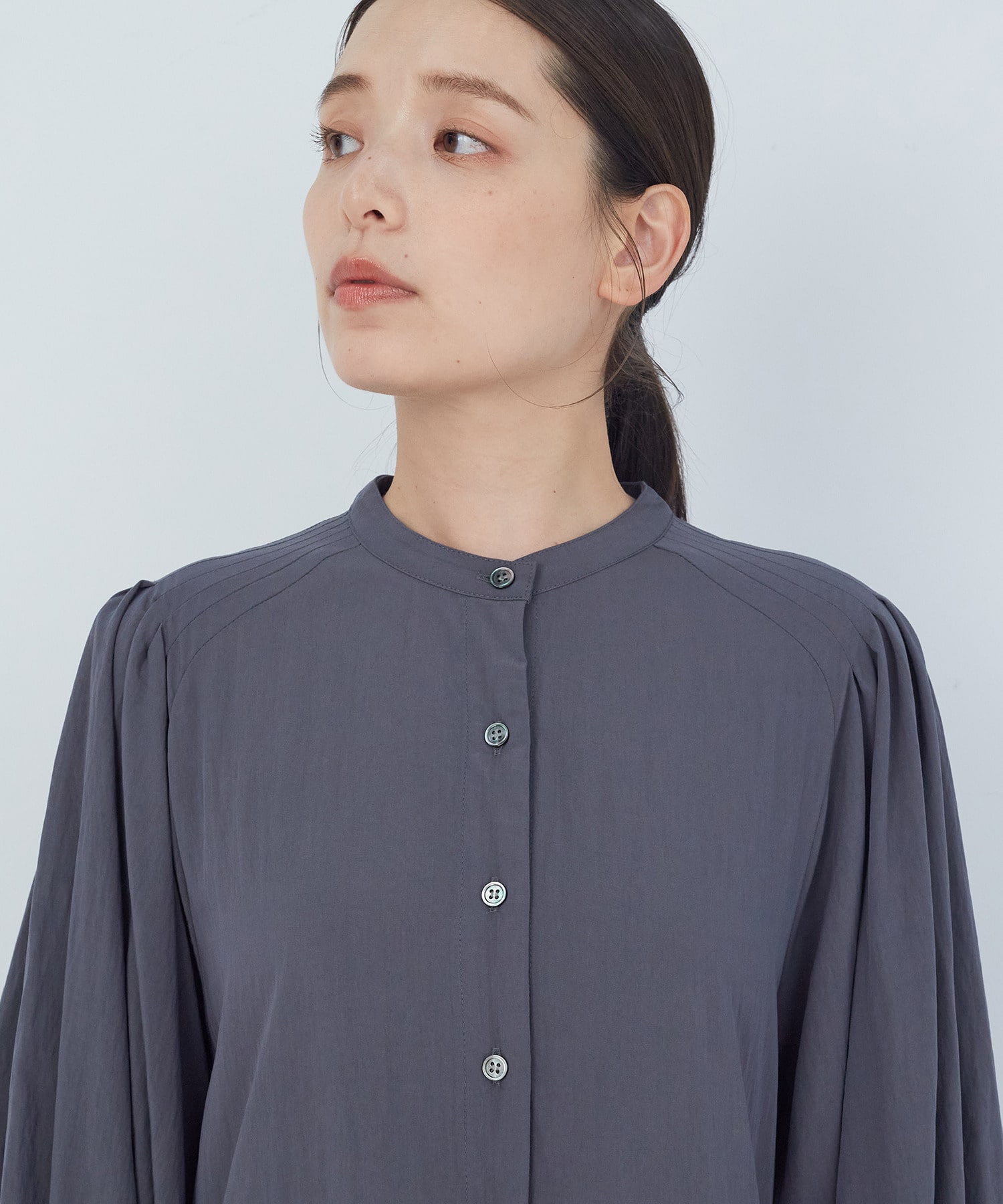 【ADIEU TRISTESSE】レーヨンナイロンワンピース 詳細画像 チャコールグレー 15