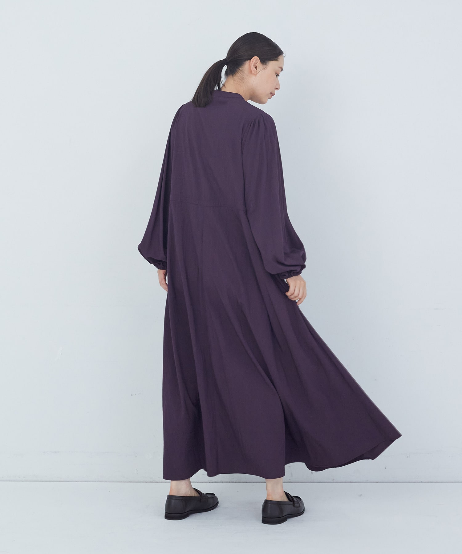 【ADIEU TRISTESSE】レーヨンナイロンワンピース 詳細画像 チャコールグレー 3