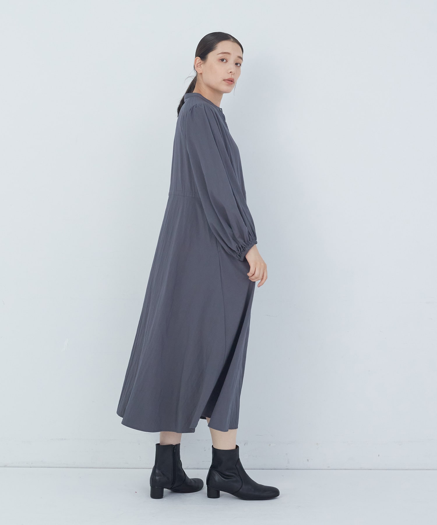 【ADIEU TRISTESSE】レーヨンナイロンワンピース 詳細画像 チャコールグレー 9