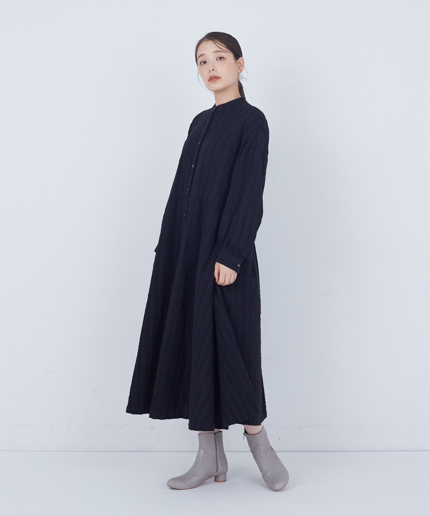 【ADIEU TRISTESSE】｜2BUY10%OFF・3BUY20%OFF｜【11月お気に入り登録ブランド内4位】コットンウールファインワンピース 詳細画像 ブラック 10