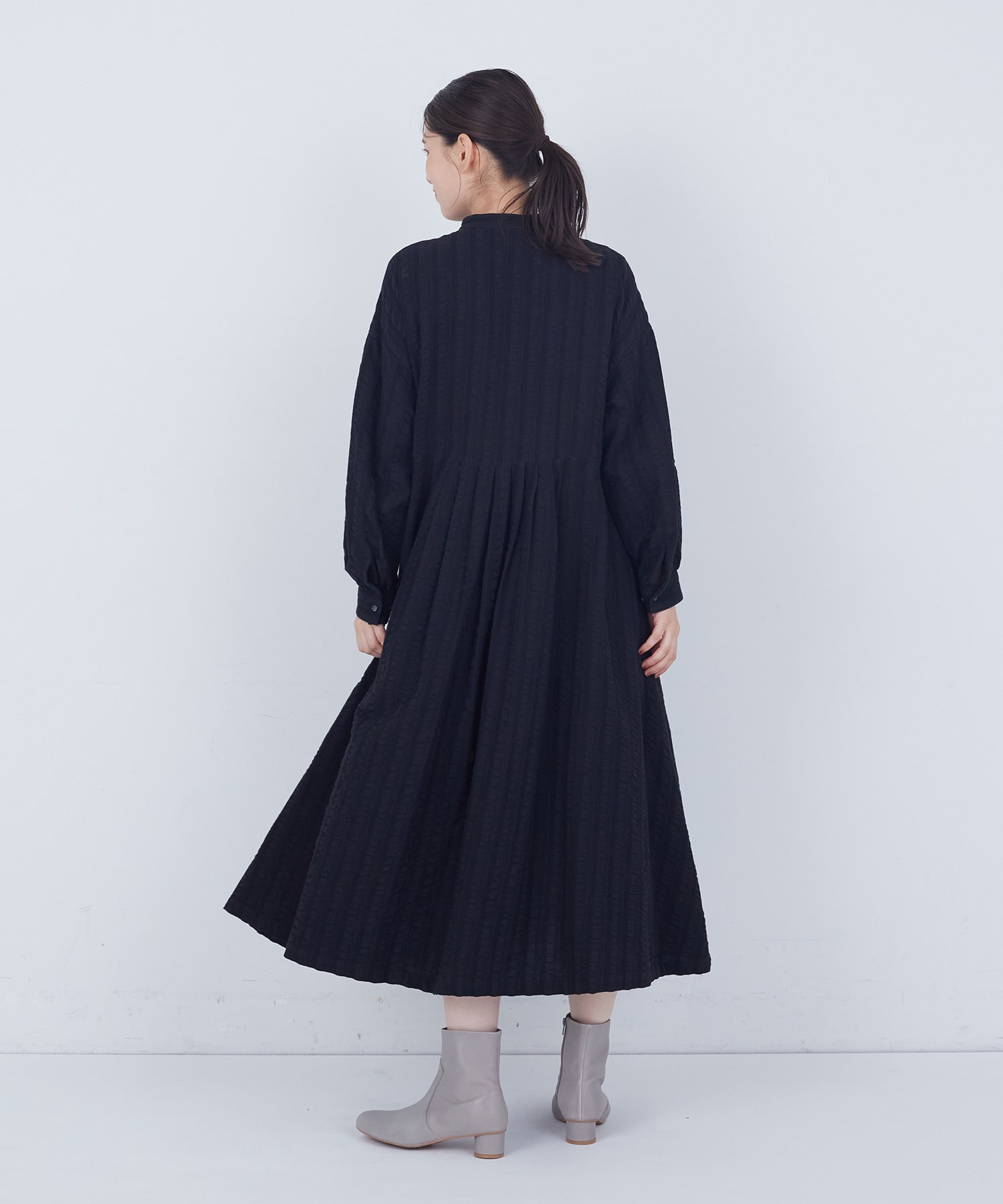 【ADIEU TRISTESSE】｜2BUY10%OFF・3BUY20%OFF｜【11月お気に入り登録ブランド内4位】コットンウールファインワンピース 詳細画像 ブラック 11