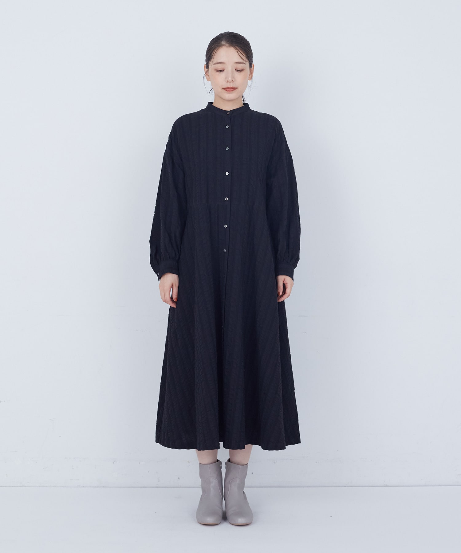 【ADIEU TRISTESSE】｜2BUY10%OFF・3BUY20%OFF｜【11月お気に入り登録ブランド内4位】コットンウールファインワンピース 詳細画像 ブラック 13