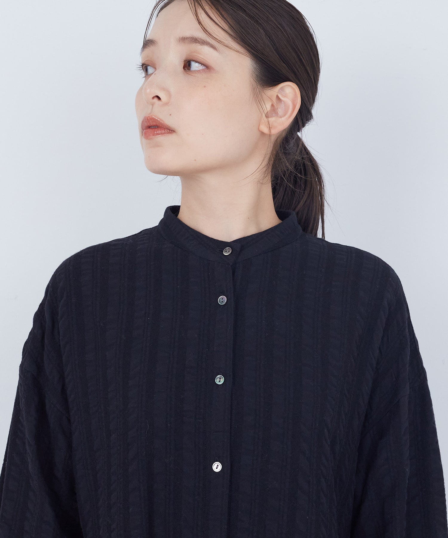 【ADIEU TRISTESSE】｜2BUY10%OFF・3BUY20%OFF｜【11月お気に入り登録ブランド内4位】コットンウールファインワンピース 詳細画像 ブラック 16