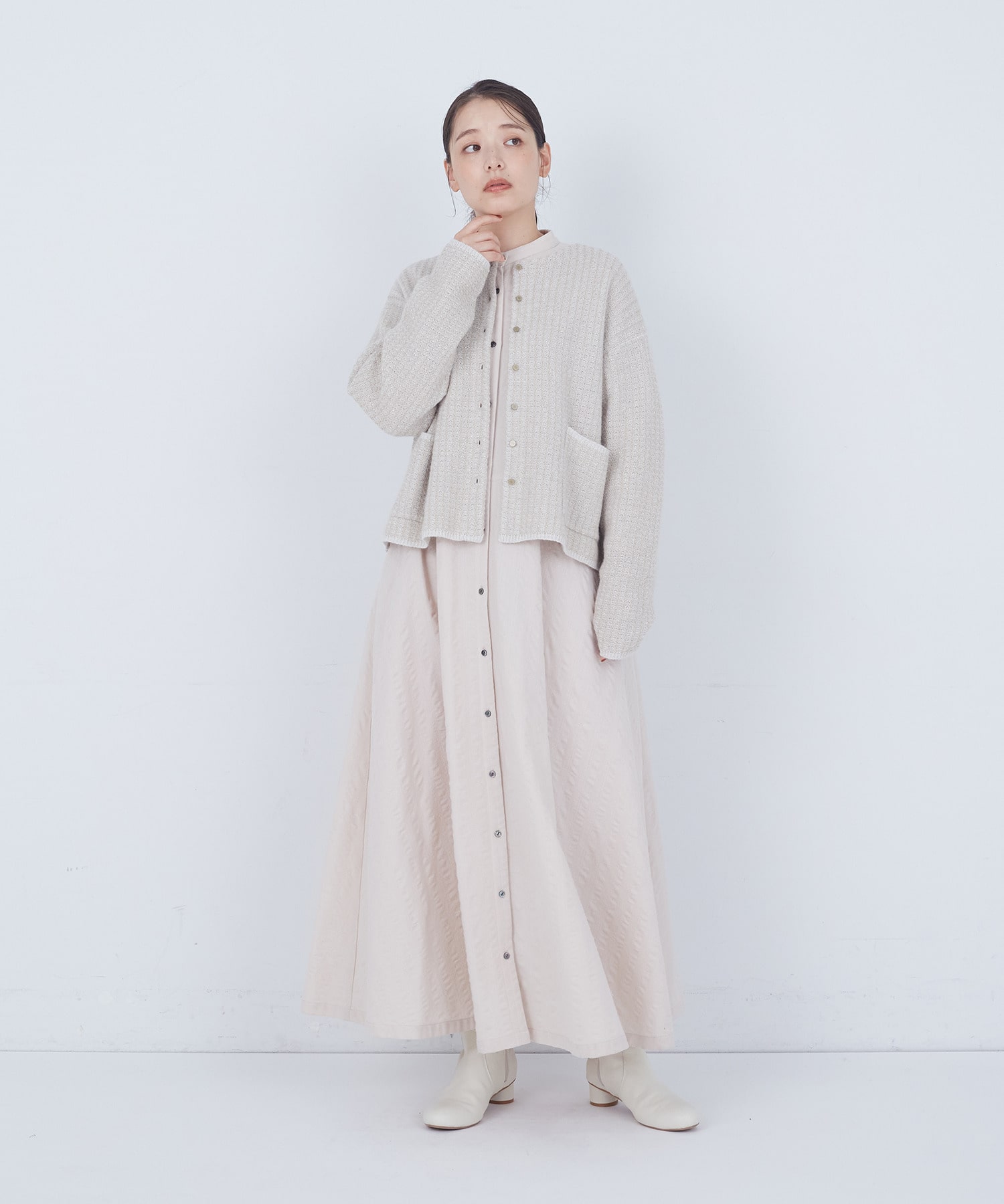 【ADIEU TRISTESSE】｜2BUY10%OFF・3BUY20%OFF｜【11月お気に入り登録ブランド内4位】コットンウールファインワンピース 詳細画像 ブラック 4