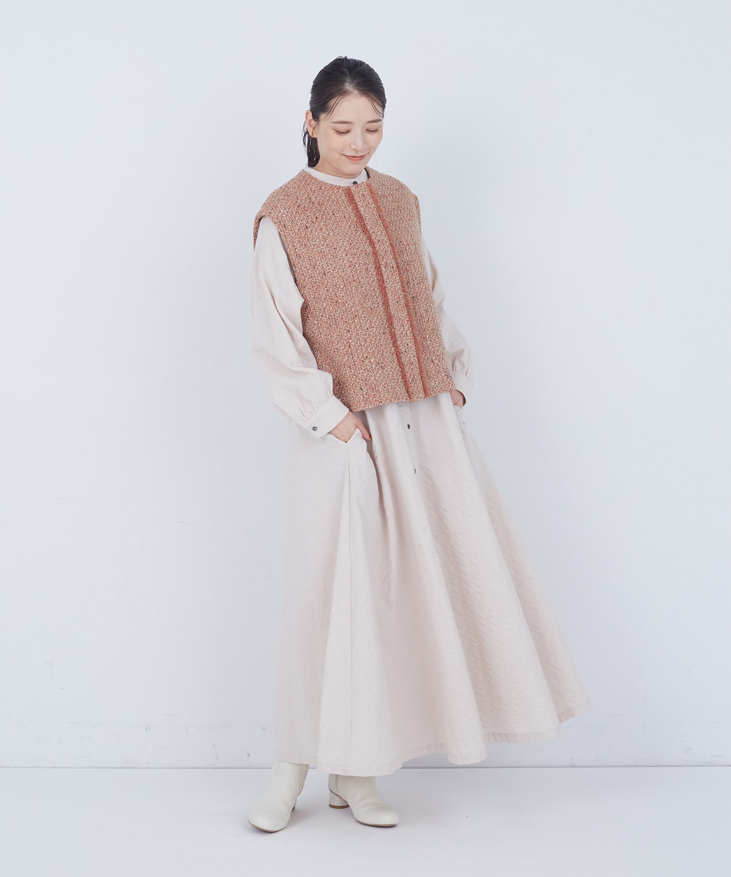 【ADIEU TRISTESSE】｜2BUY10%OFF・3BUY20%OFF｜【11月お気に入り登録ブランド内4位】コットンウールファインワンピース 詳細画像 ブラック 5