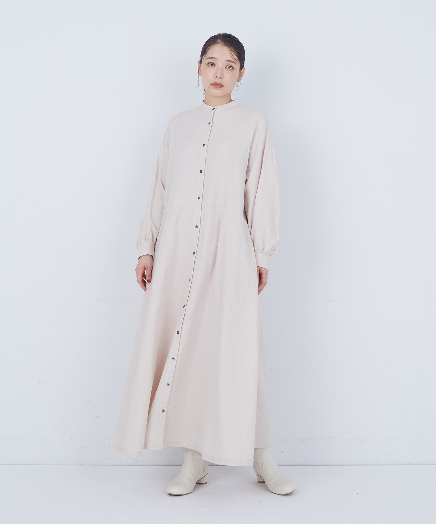 【ADIEU TRISTESSE】｜2BUY10%OFF・3BUY20%OFF｜【11月お気に入り登録ブランド内4位】コットンウールファインワンピース 詳細画像 ベージュ 1