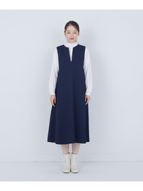 【ADIEU TRISTESSE】スリット入りクルーネックジャンパースカート 詳細画像 ネイビー 11