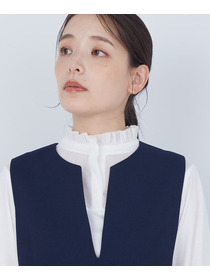 【ADIEU TRISTESSE】スリット入りクルーネックジャンパースカート 詳細画像 ネイビー 14