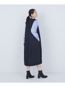 【ADIEU TRISTESSE】スリット入りクルーネックジャンパースカート 詳細画像 ネイビー 3