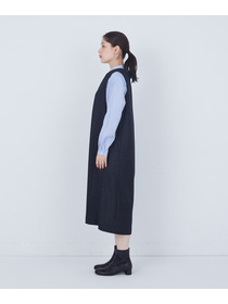 【ADIEU TRISTESSE】スリット入りクルーネックジャンパースカート 詳細画像 ネイビー 5