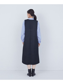 【ADIEU TRISTESSE】スリット入りクルーネックジャンパースカート 詳細画像 ネイビー 6