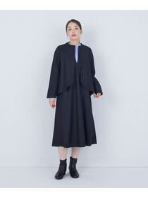 【ADIEU TRISTESSE】スリット入りクルーネックジャンパースカート 詳細画像 ネイビー 7