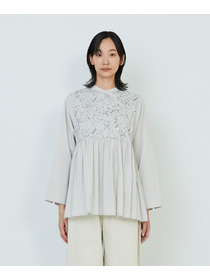 【ADIEU TRISTESSE】｜2BUY10%OFF・3BUY20%OFF｜星空プリント＆刺繍ブラウス 詳細画像 ブラック 10