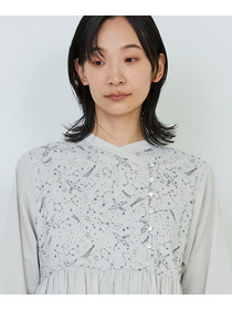 【ADIEU TRISTESSE】｜2BUY10%OFF・3BUY20%OFF｜星空プリント＆刺繍ブラウス 詳細画像 ブラック 13