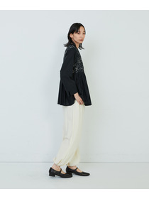 【ADIEU TRISTESSE】｜2BUY10%OFF・3BUY20%OFF｜星空プリント＆刺繍ブラウス 詳細画像 ブラック 2