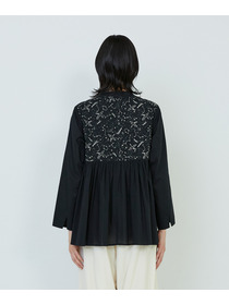 【ADIEU TRISTESSE】｜2BUY10%OFF・3BUY20%OFF｜星空プリント＆刺繍ブラウス 詳細画像 ブラック 6