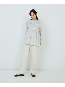 【ADIEU TRISTESSE】｜2BUY10%OFF・3BUY20%OFF｜星空プリント＆刺繍ブラウス 詳細画像 ブラック 7