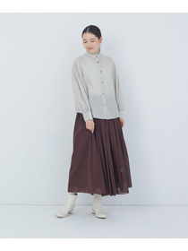 【ADIEU TRISTESSE】｜2BUY10%OFF・3BUY20%OFF｜タックフリルカラーブラウス 詳細画像 ブル－グレ－ 1