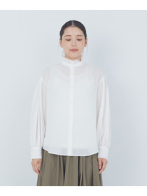 【ADIEU TRISTESSE】｜2BUY10%OFF・3BUY20%OFF｜タックフリルカラーブラウス 詳細画像 ブル－グレ－ 16