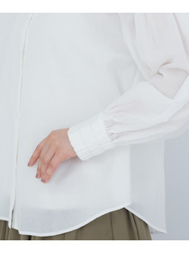 【ADIEU TRISTESSE】｜2BUY10%OFF・3BUY20%OFF｜タックフリルカラーブラウス 詳細画像 ブル－グレ－ 20