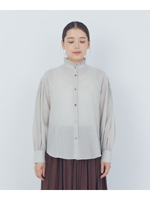【ADIEU TRISTESSE】｜2BUY10%OFF・3BUY20%OFF｜タックフリルカラーブラウス 詳細画像 ブル－グレ－ 4