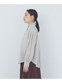 【ADIEU TRISTESSE】｜2BUY10%OFF・3BUY20%OFF｜タックフリルカラーブラウス 詳細画像 ブル－グレ－ 5
