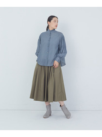 【ADIEU TRISTESSE】｜2BUY10%OFF・3BUY20%OFF｜タックフリルカラーブラウス 詳細画像 ブル－グレ－ 7