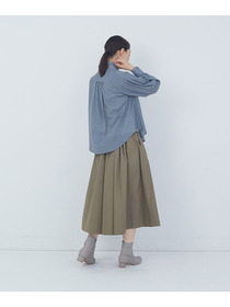 【ADIEU TRISTESSE】｜2BUY10%OFF・3BUY20%OFF｜タックフリルカラーブラウス 詳細画像 ブル－グレ－ 9