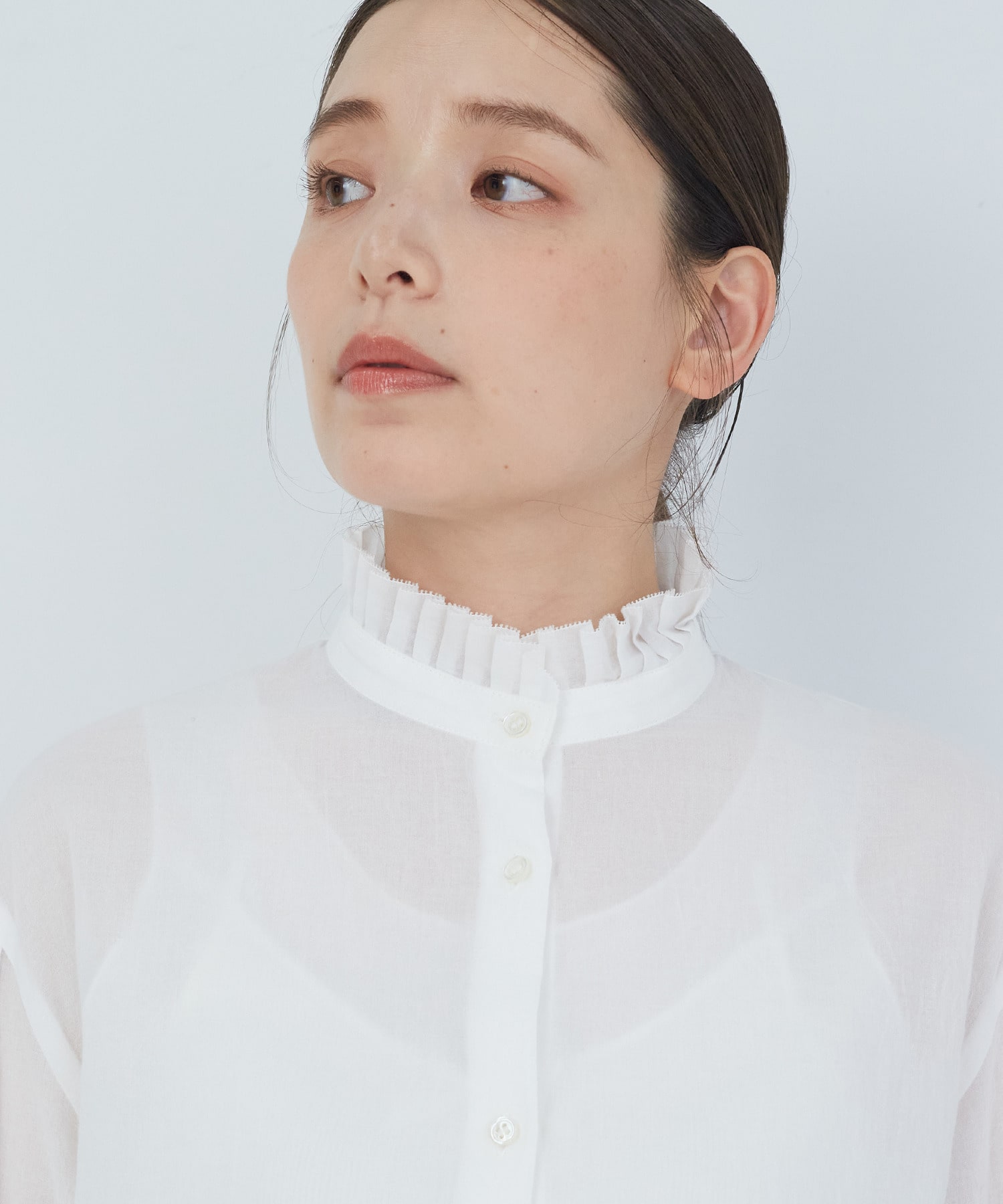 【ADIEU TRISTESSE】｜2BUY10%OFF・3BUY20%OFF｜タックフリルカラーブラウス 詳細画像 ブル－グレ－ 19