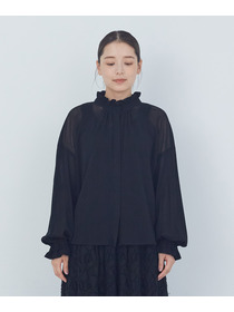 【ADIEU TRISTESSE】コットンチュールブラウス 詳細画像 ライトグレー 10