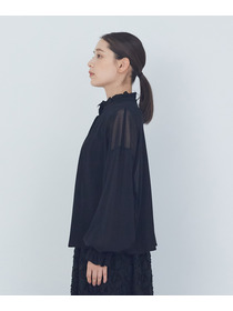 【ADIEU TRISTESSE】コットンチュールブラウス 詳細画像 ライトグレー 11