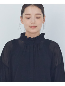 【ADIEU TRISTESSE】コットンチュールブラウス 詳細画像 ライトグレー 13