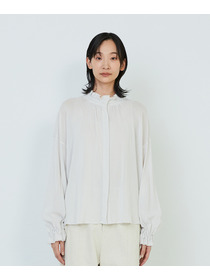 【ADIEU TRISTESSE】コットンチュールブラウス 詳細画像 ライトグレー 4