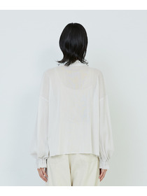 【ADIEU TRISTESSE】コットンチュールブラウス 詳細画像 ライトグレー 6