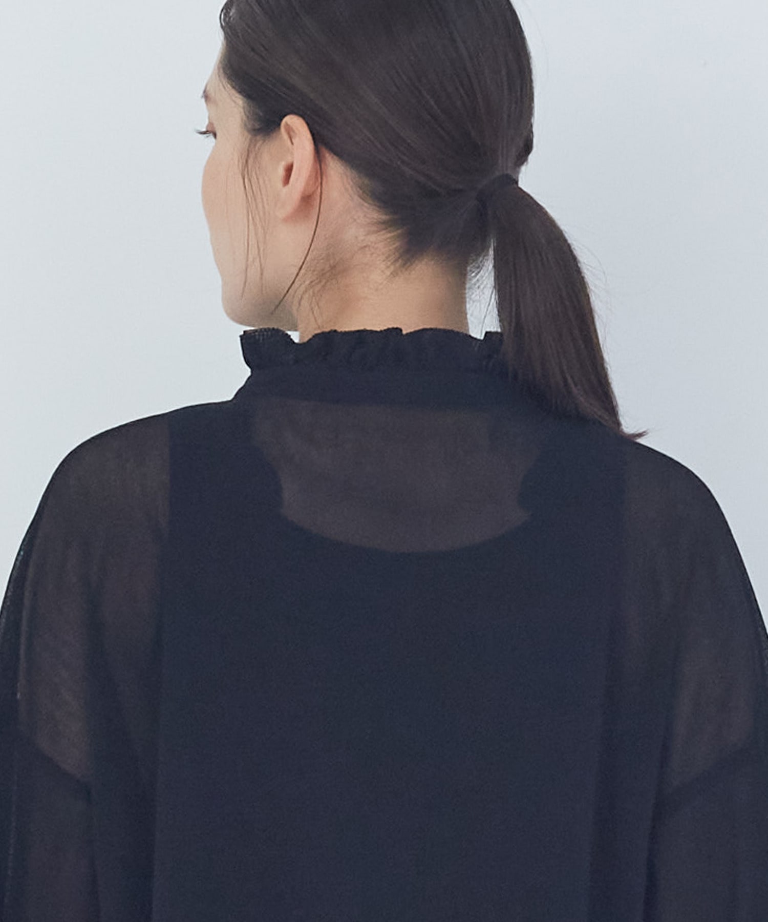 【ADIEU TRISTESSE】コットンチュールブラウス 詳細画像 ライトグレー 14