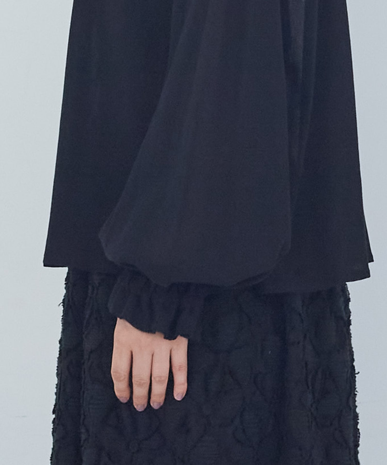 【ADIEU TRISTESSE】コットンチュールブラウス 詳細画像 ライトグレー 15