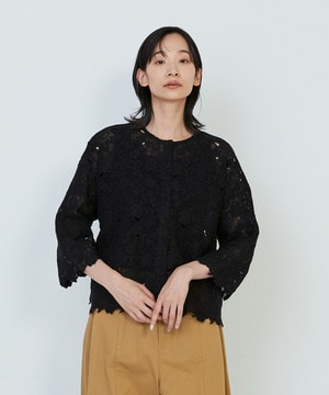 【ADIEU TRISTESSE】ケミカルレースブラウス 詳細画像 ブラック 1