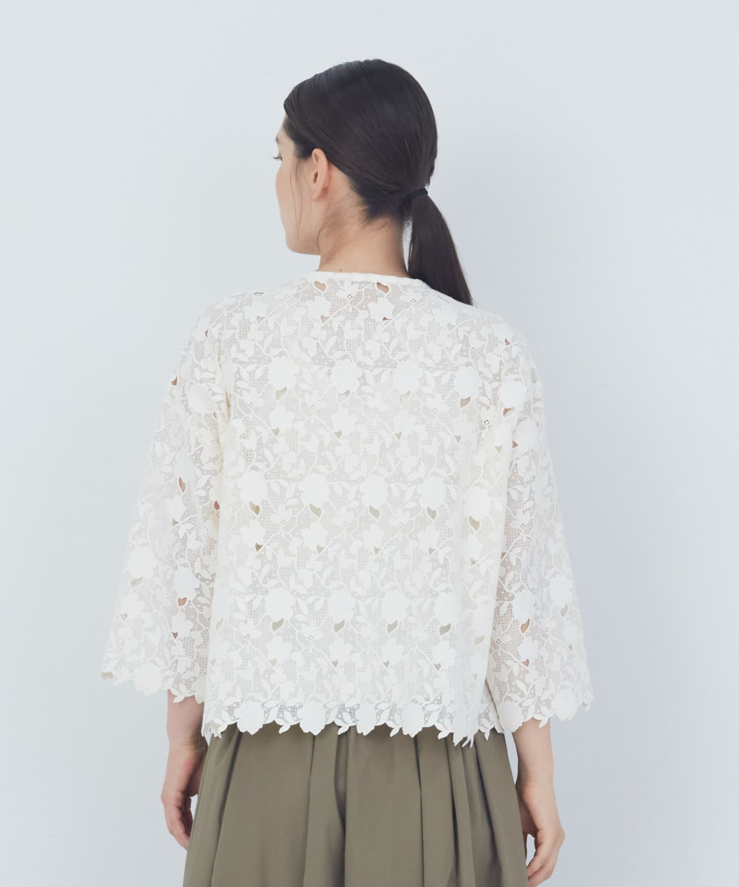 【ADIEU TRISTESSE】ケミカルレースブラウス 詳細画像 オフホワイト 12