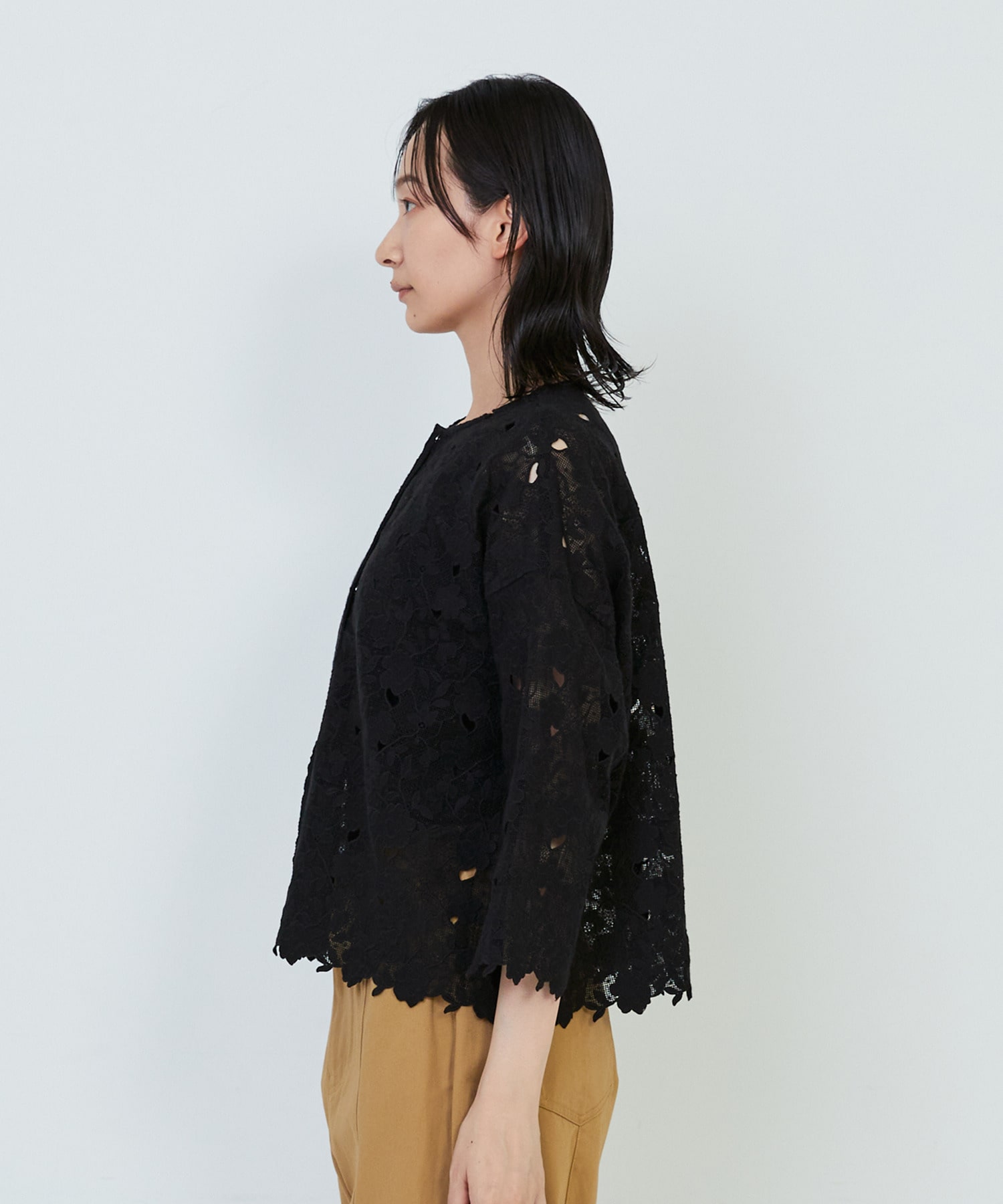 【ADIEU TRISTESSE】ケミカルレースブラウス 詳細画像 オフホワイト 5