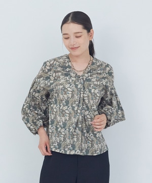 【ADIEU TRISTESSE】｜2BUY10%OFF・3BUY20%OFF｜リバティプリントブラウス 詳細画像 ベージュ系その他 1