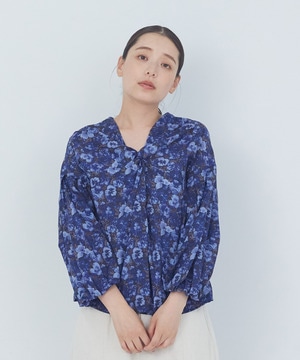 【ADIEU TRISTESSE】｜2BUY10%OFF・3BUY20%OFF｜リバティプリントブラウス 詳細画像 ブルー系その他 1