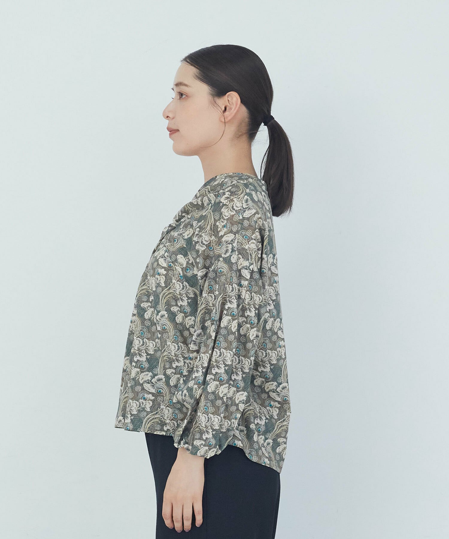 【ADIEU TRISTESSE】｜2BUY10%OFF・3BUY20%OFF｜リバティプリントブラウス 詳細画像 ブルー系その他 5