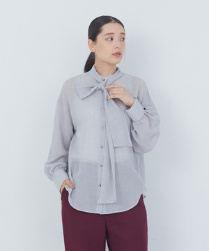 【ADIEU TRISTESSE】ボウタイブラウス 詳細画像 グレー 1