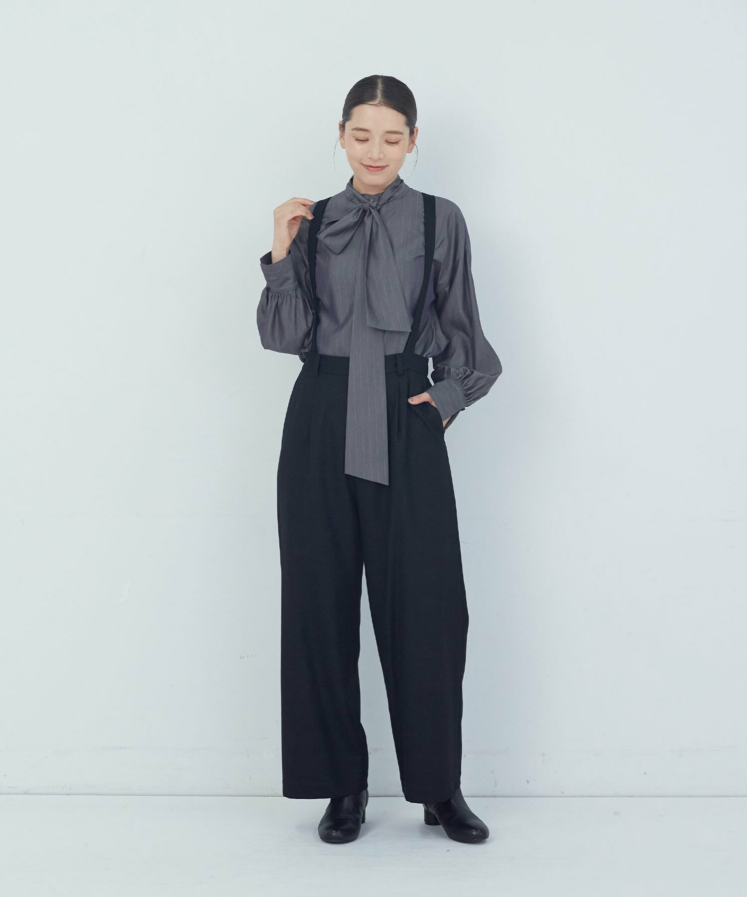 【ADIEU TRISTESSE】ボウタイブラウス 詳細画像 ブラウン 1