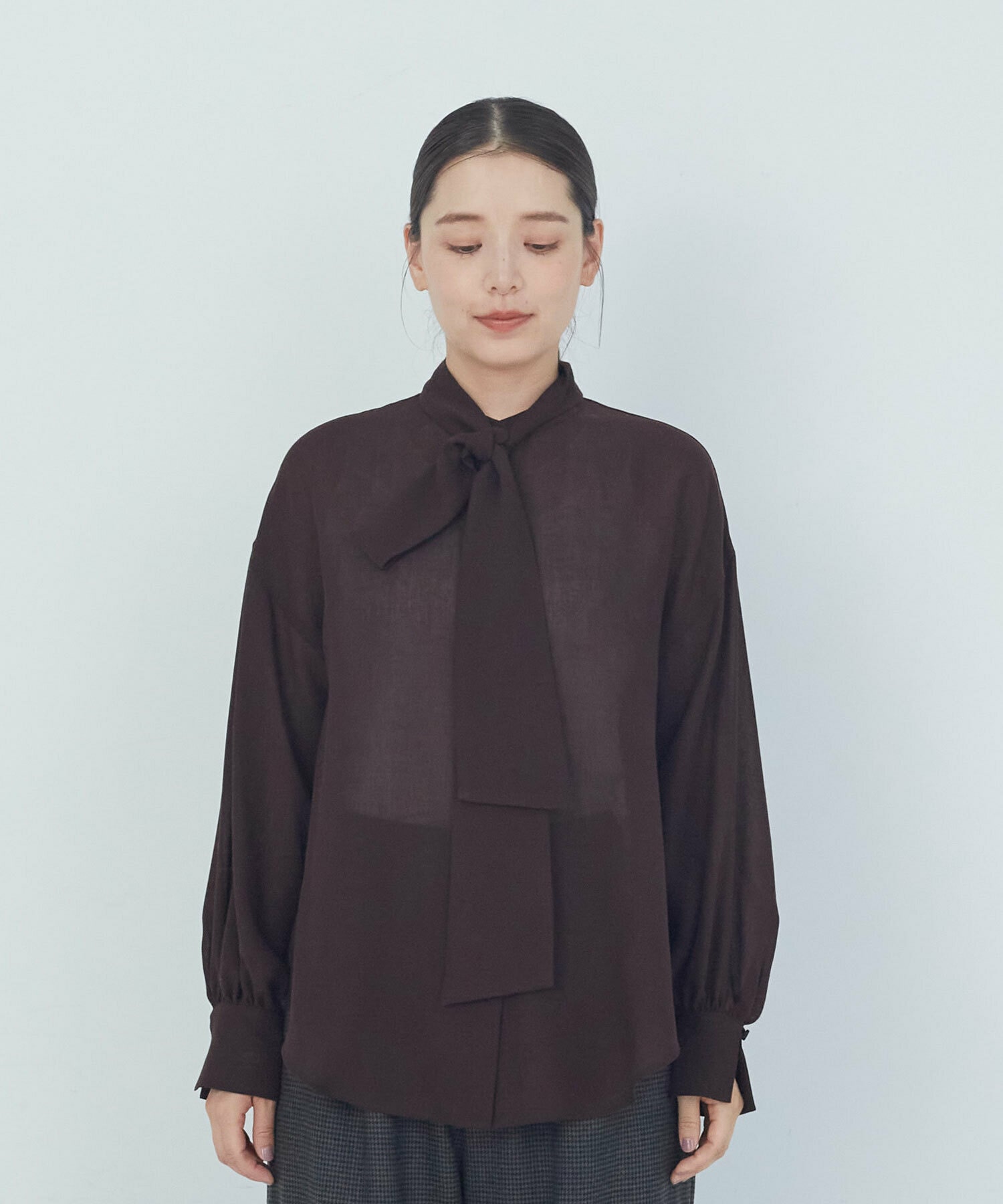【ADIEU TRISTESSE】ボウタイブラウス 詳細画像 ブラウン 16