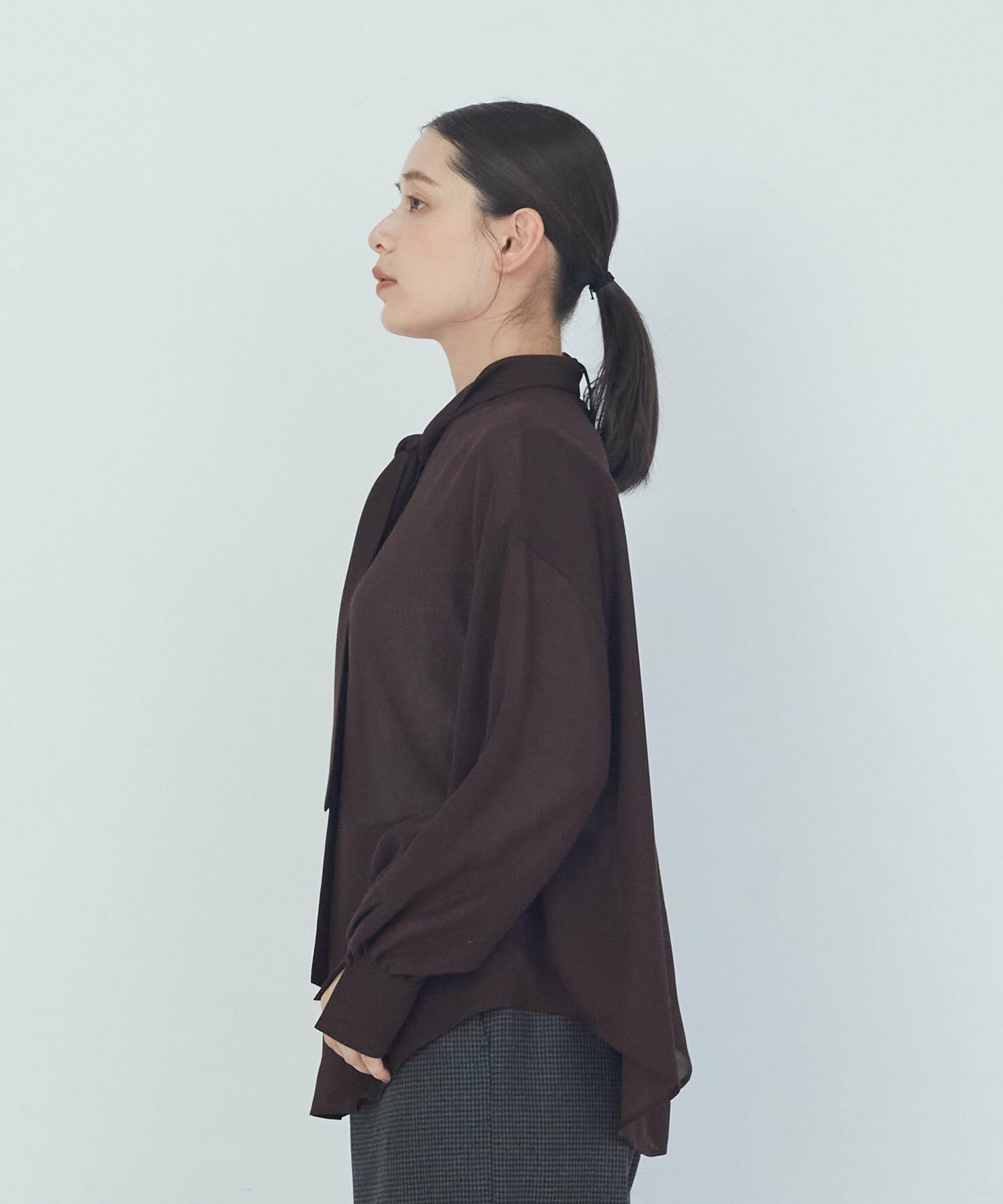 【ADIEU TRISTESSE】ボウタイブラウス 詳細画像 ブラウン 17