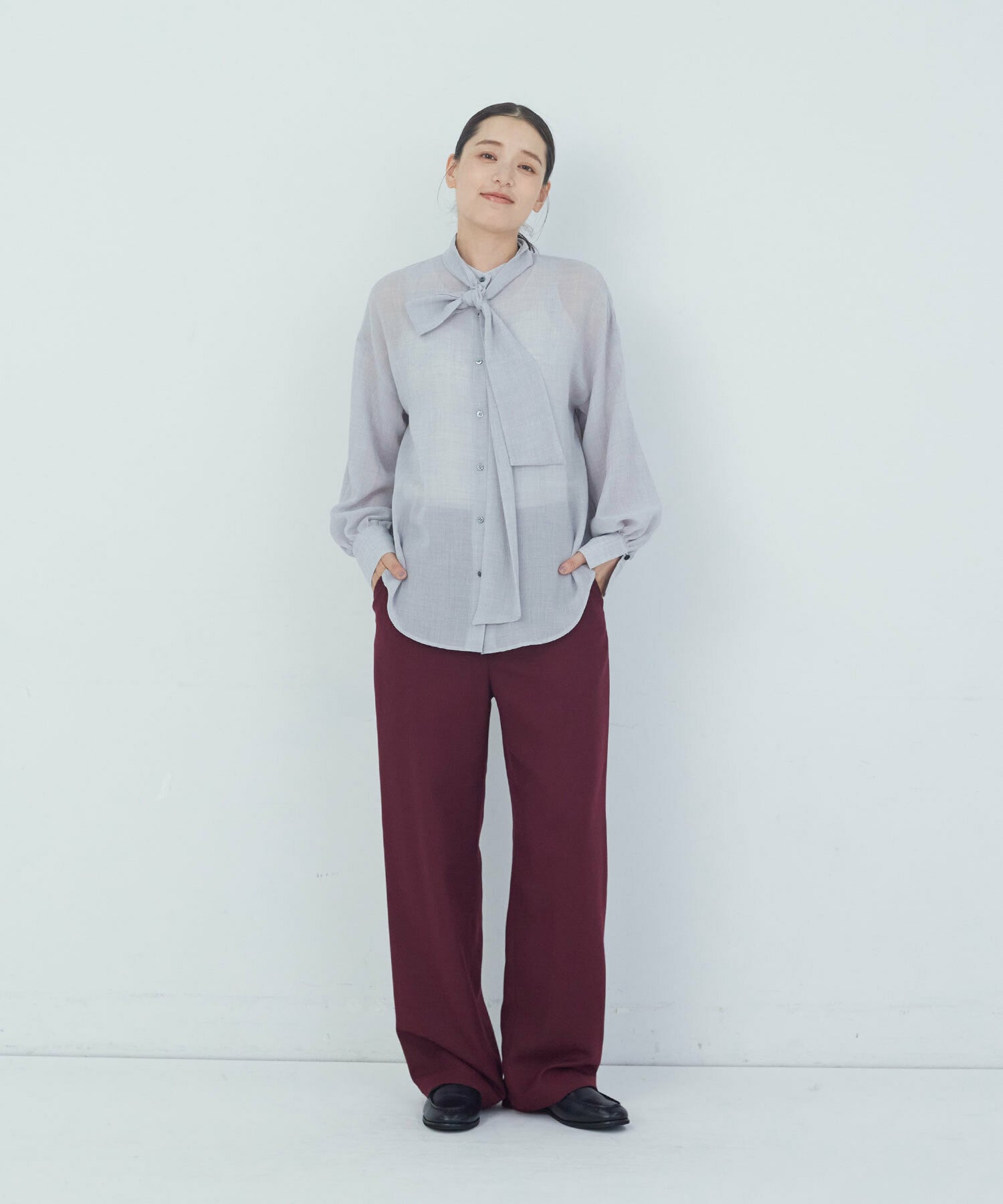 【ADIEU TRISTESSE】ボウタイブラウス 詳細画像 ブラウン 19